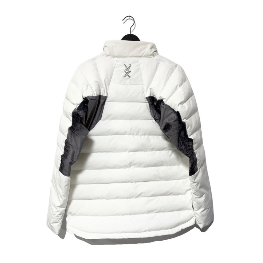 新品 ラッセルノ ゴルフ パデッド ジャケット ペイズリー ホワイト XL 6