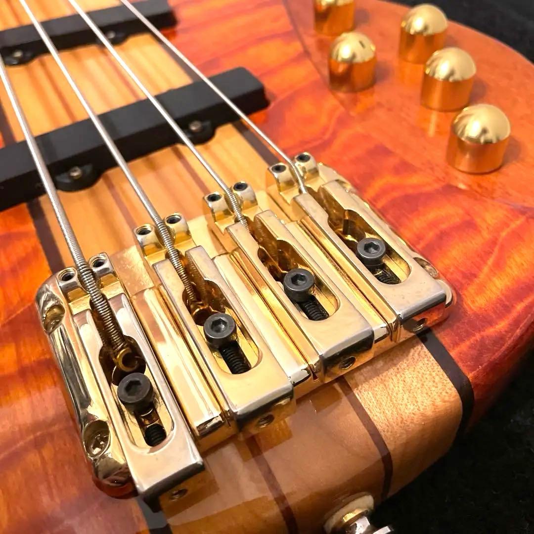 DEAN guitar ディーン Razor アンバー 4弦ベース 専用ケース付