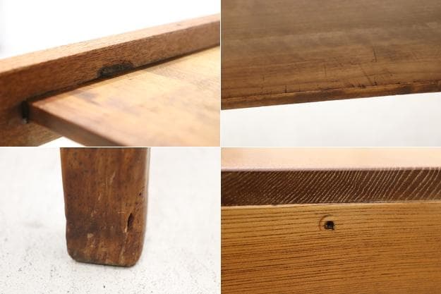 レトロ 無垢材 デスク 作業台 PC 書斎 展示台 飾り台 ヴィンテージ