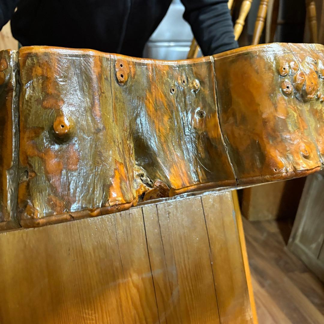 ②送料設置込み　丸太　切り株　ダイニングテーブル　　おそらく欅