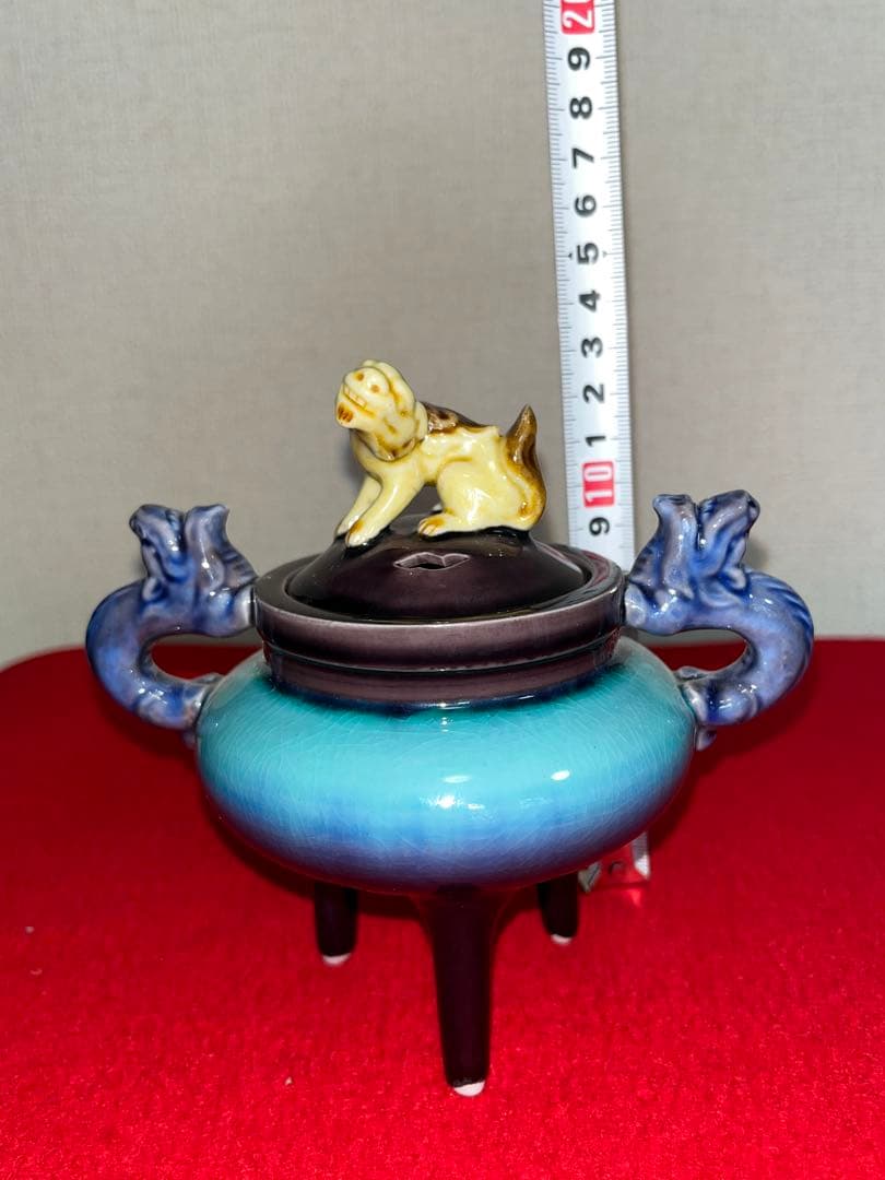 【特価】人間国宝 三代 徳田八十吉(正彦銘) 彩釉 香炉 管理T276