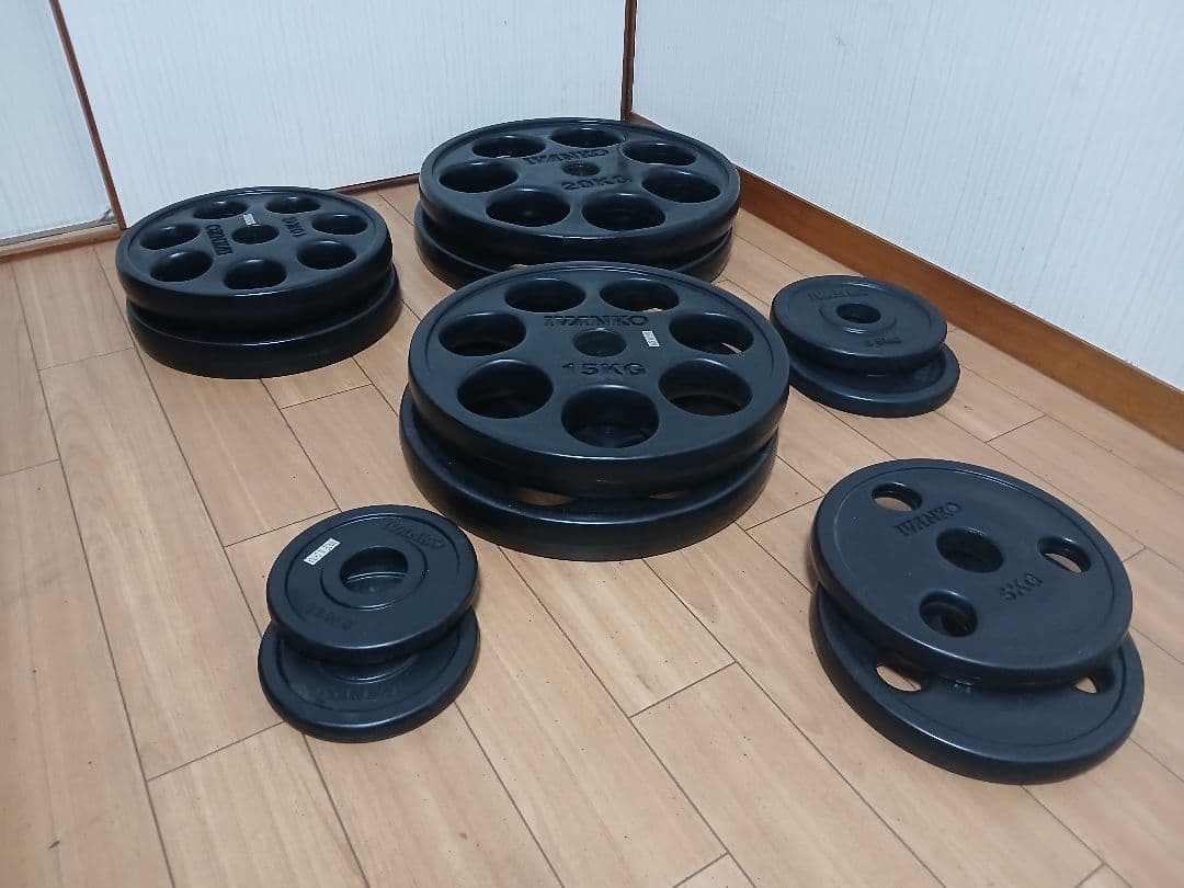 IVANKOイヴァンコ オリンピックプレートセット計107.5kg 穴径50mm