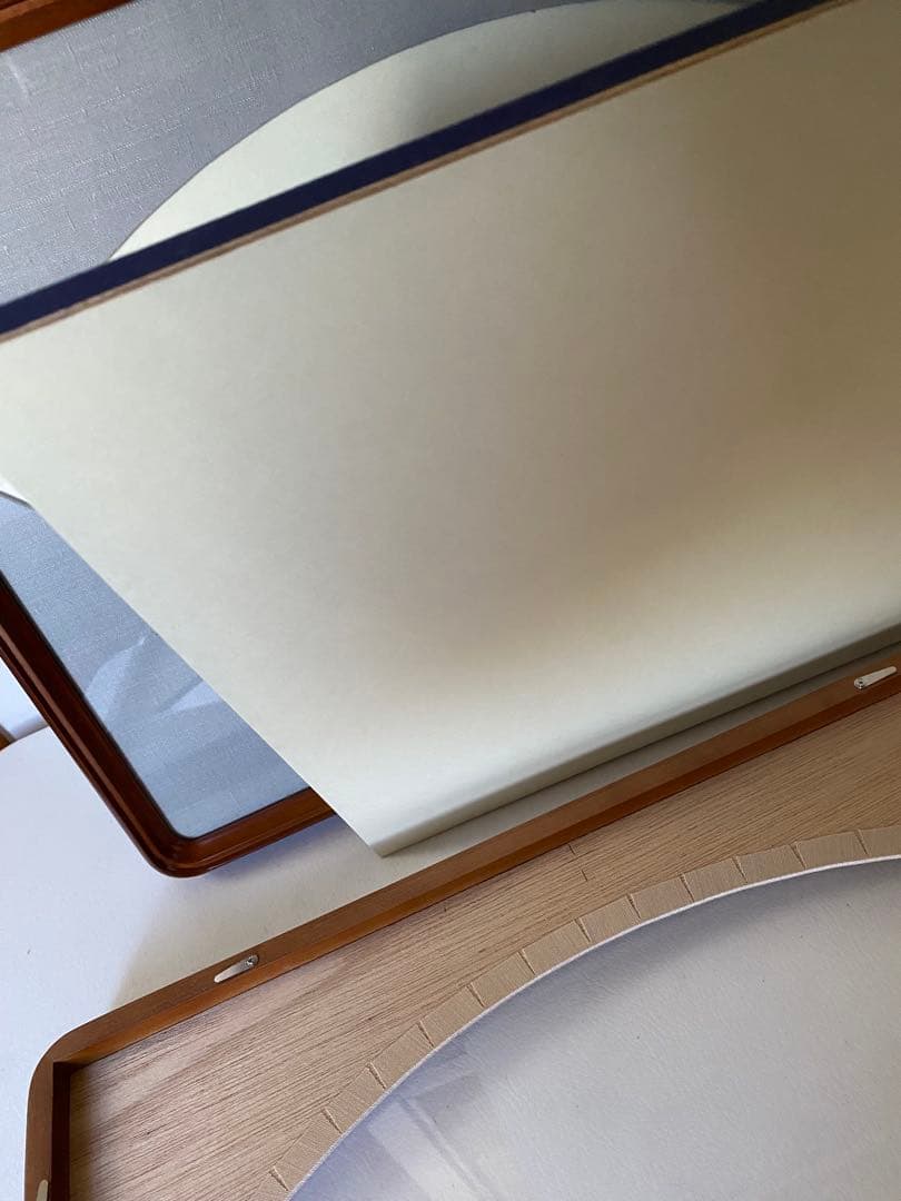 扇型　額縁　5枚　書道　扇面　木製額縁　和風　未使用　まとめ売り