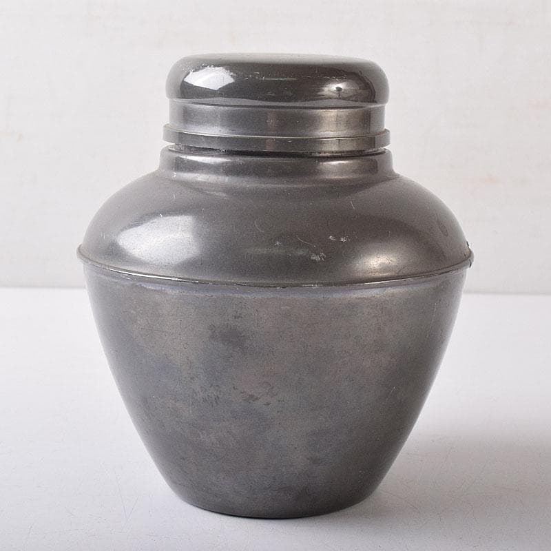 煎茶道具　錫製　茶壷　茶心壷　約718g　F　R8746