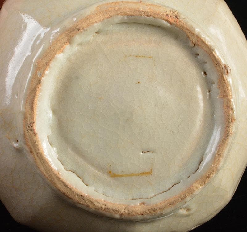 茶道具　南京染付　蟹文　香合　時代箱　M　R5180