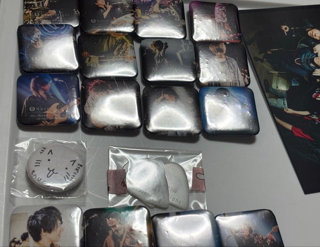 Novelbright サイン入りピック 缶バッジ グッズ 圭吾 海斗 ねぎ 聡