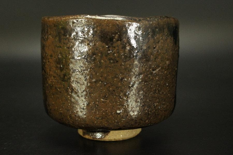 茶道具 うぐいす窯 瀬戸釉 筒茶碗 お稽古用(A515)