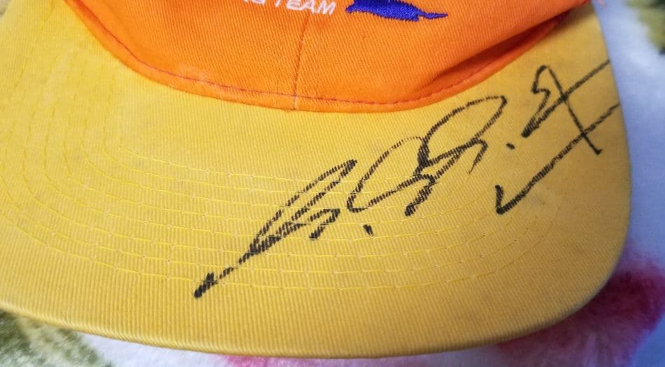 シューマッハ　ミハエル・シューマッハ　直筆サイン　サイン　帽子　実使用