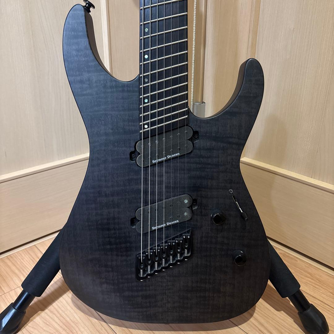 ギター M-1007 MULTI-SCALE See Thru Black Satin