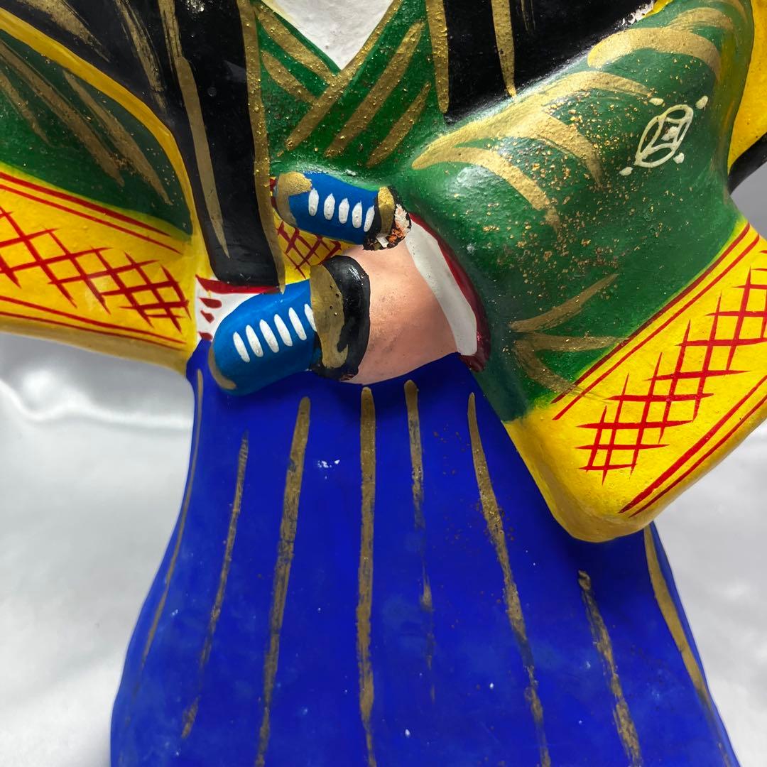 【昭和31年作】 郷土玩具 土人形 高砂 2体セット 縁起物 尉と姥 夫婦円満