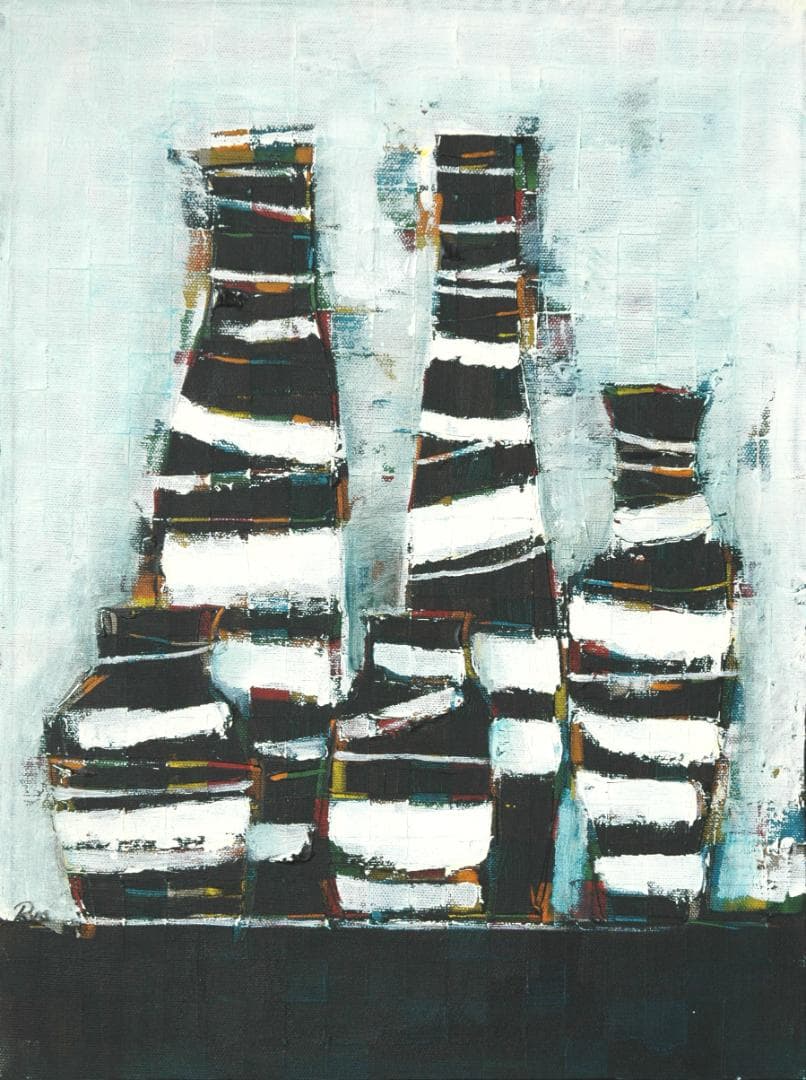 油絵 菅家令子 絵 絵画インテリア 額付(黒) uF6-063104 静物 花瓶