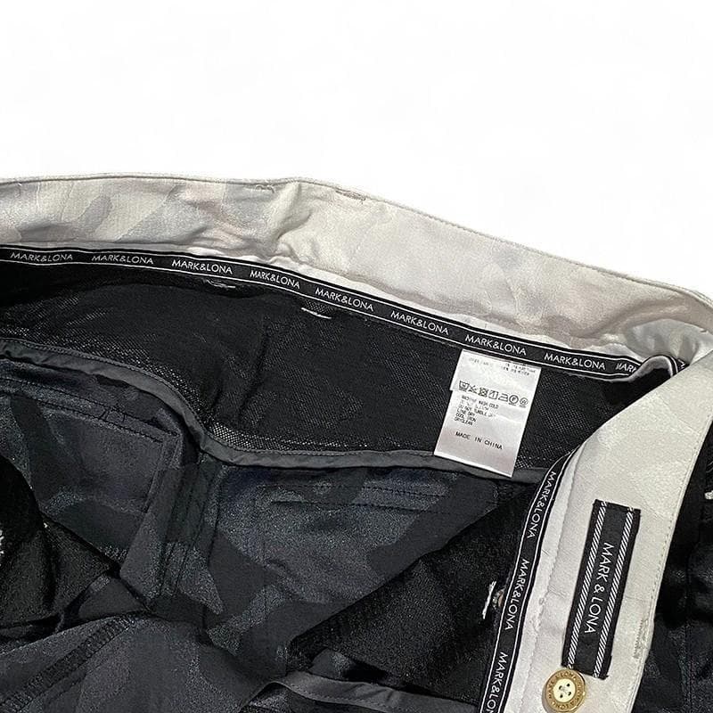 マークアンドロナ ストレッチパンツ カモフラ 迷彩柄 ブラック S