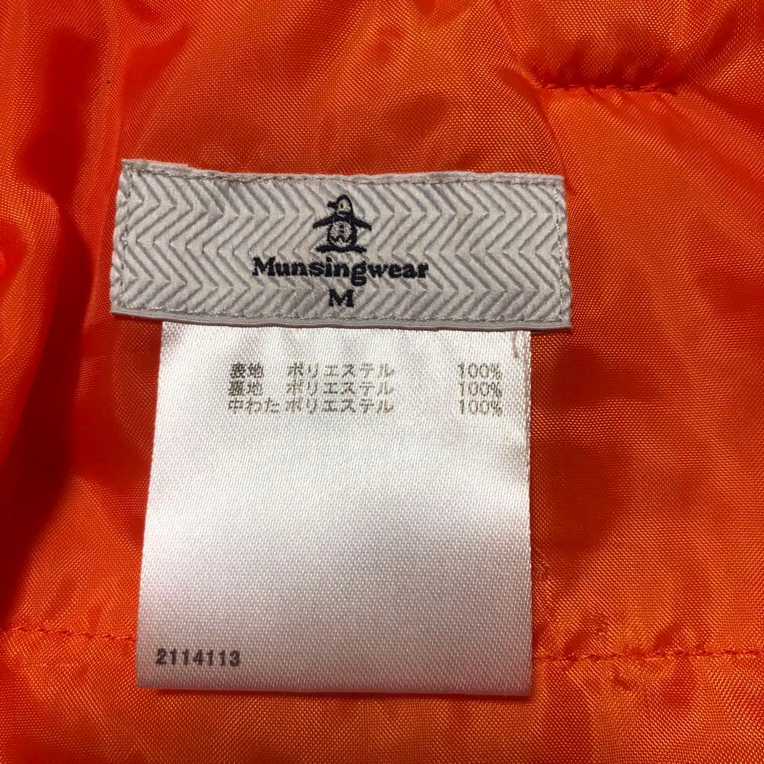 セットアップ マンシングウェア 中綿 パーカー スカート オレンジ 総柄 M