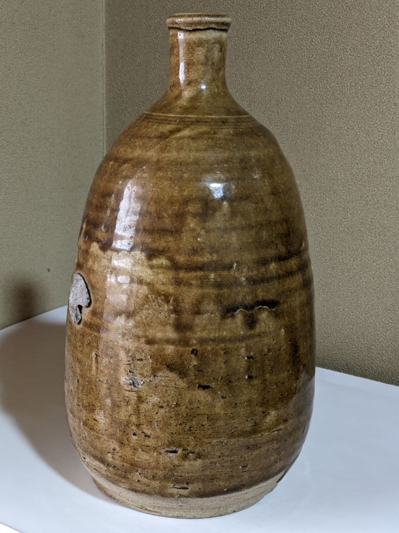 ♦古瀬戸 酒器 灰釉徳利 江戸時代初期〜桃山時代 一輪挿し 花器 骨董品