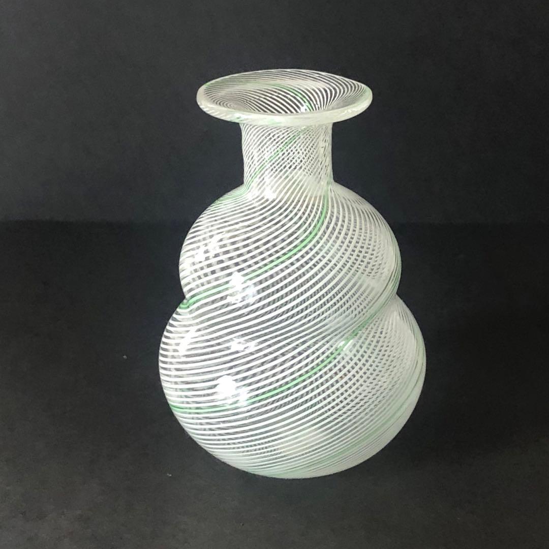 MURANOガラス小花瓶　イタリアヴェネチアンガラス　ヴィンテージ未使用