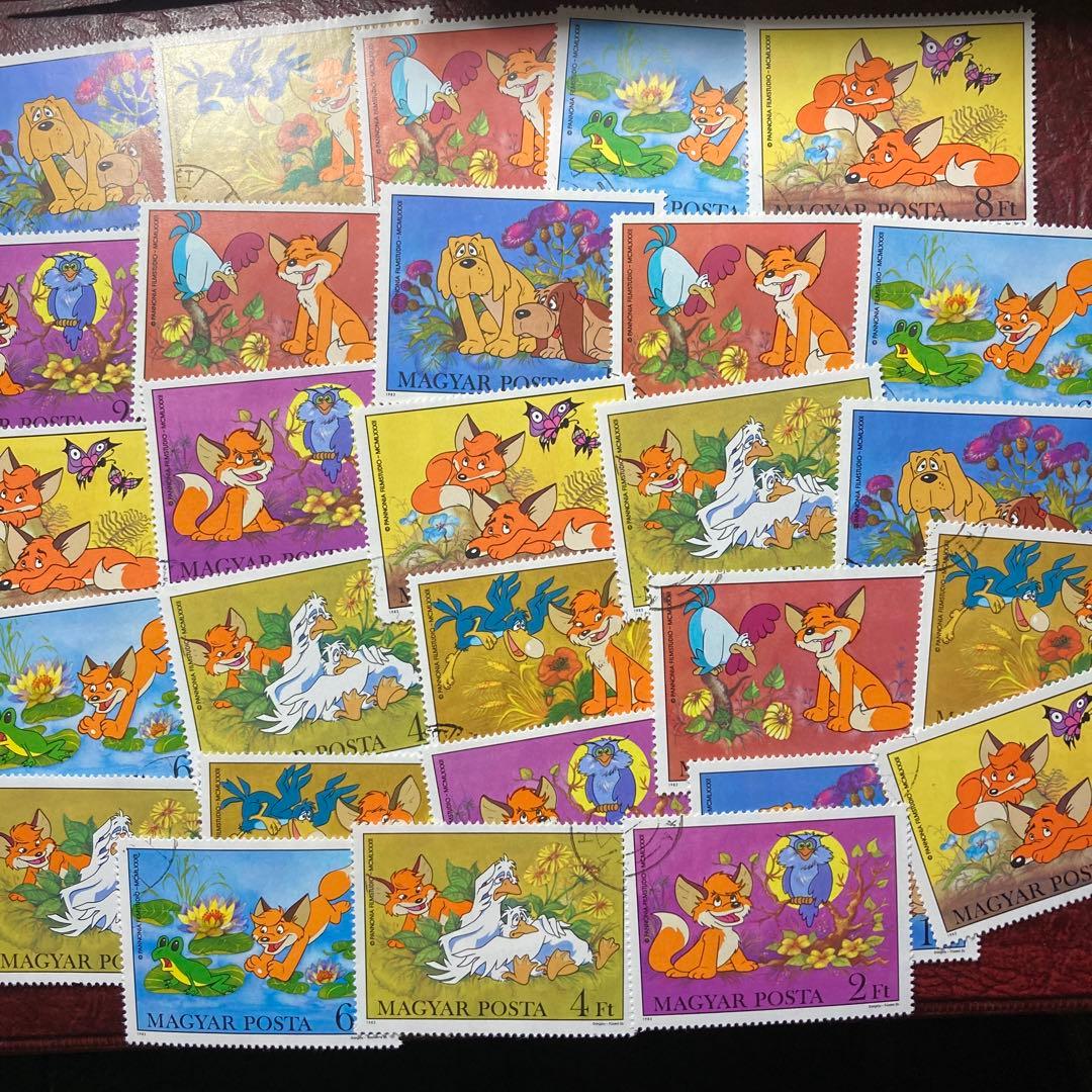 #57セール2点限→残1パーツ向外国切手使用済　ハンガリー発行25枚