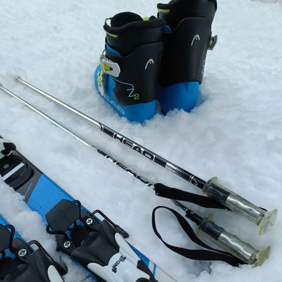 値下【低学年】HEAD スキーセット 107 ブーツ ストック付き