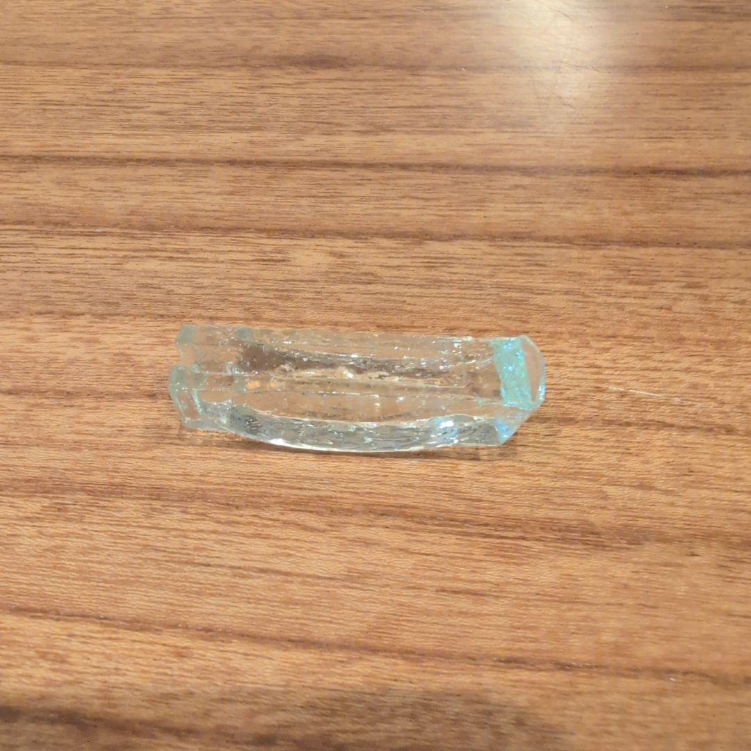 【希少品】　不二式　戸滑襖用　ウランガラス　気泡ガラス