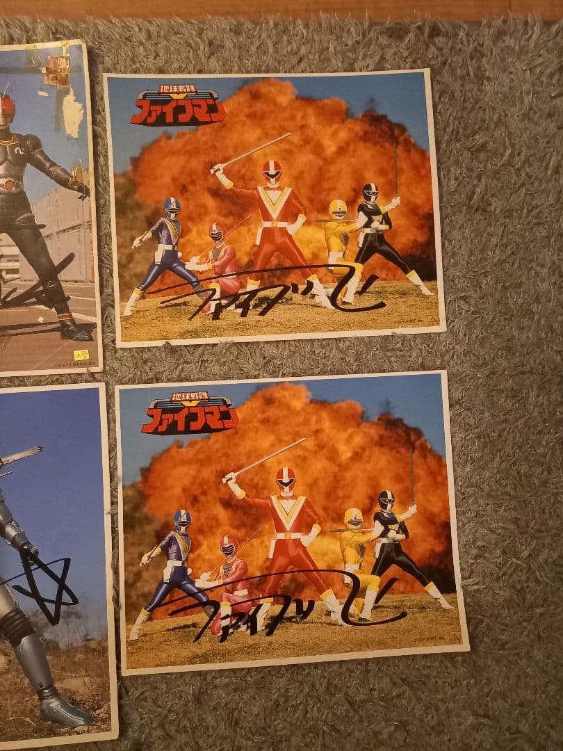 仮面ライダーBLACK　ジバン　ファイブマン サイン入りポスター