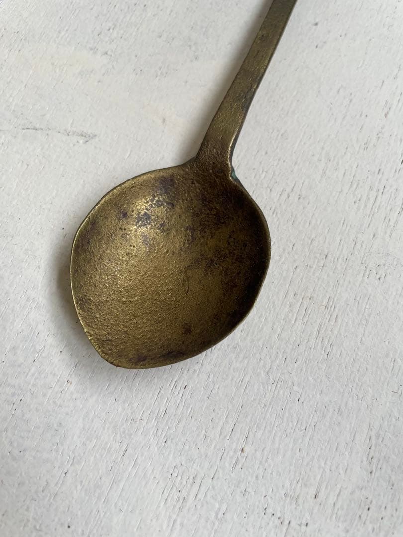 18世紀　真鍮スプーン　ノルマンディー地方　フランス　/カトラリー　アンティーク
