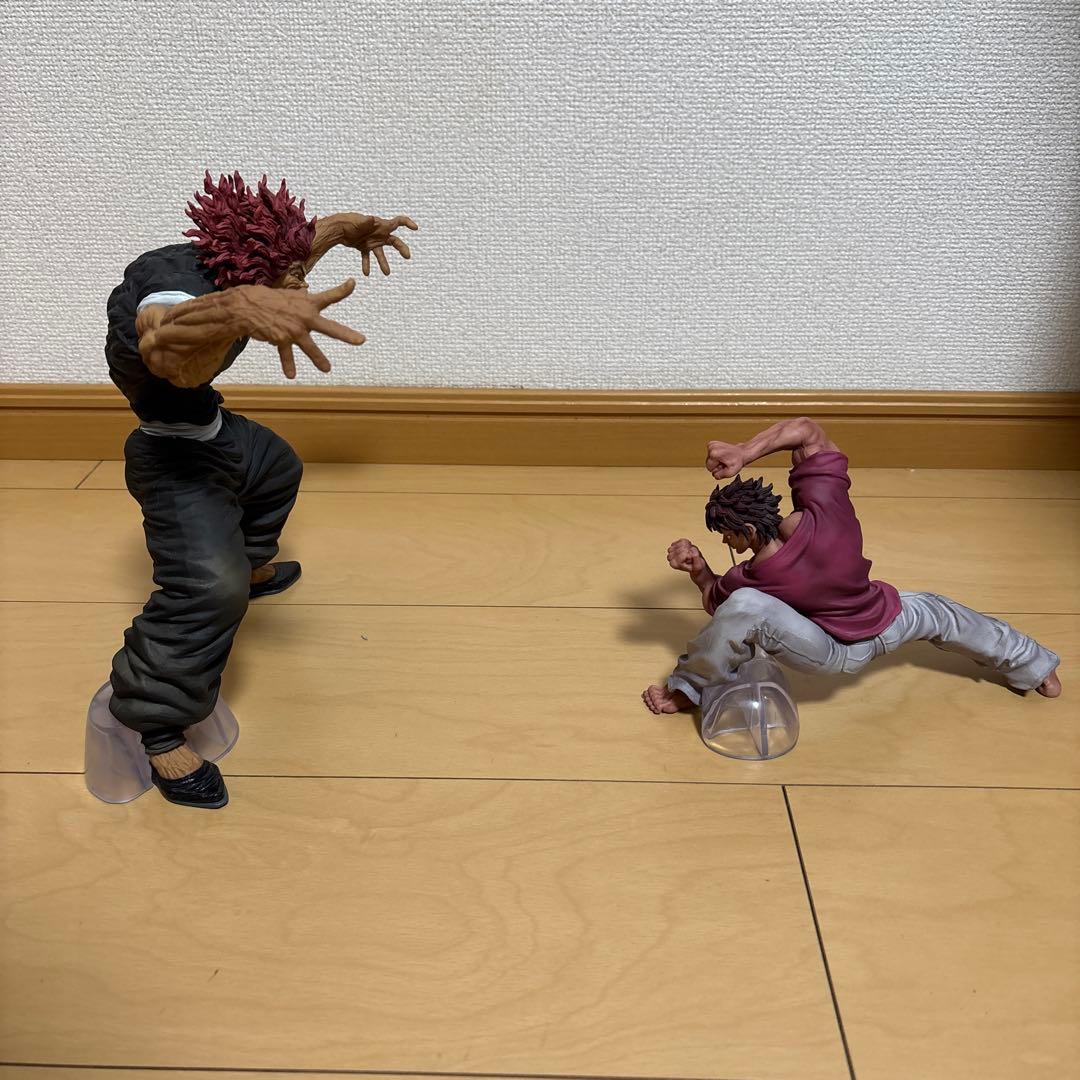 (開封済み)一番くじ　刃牙　A賞刃牙　B賞勇次郎　フィギュアセット