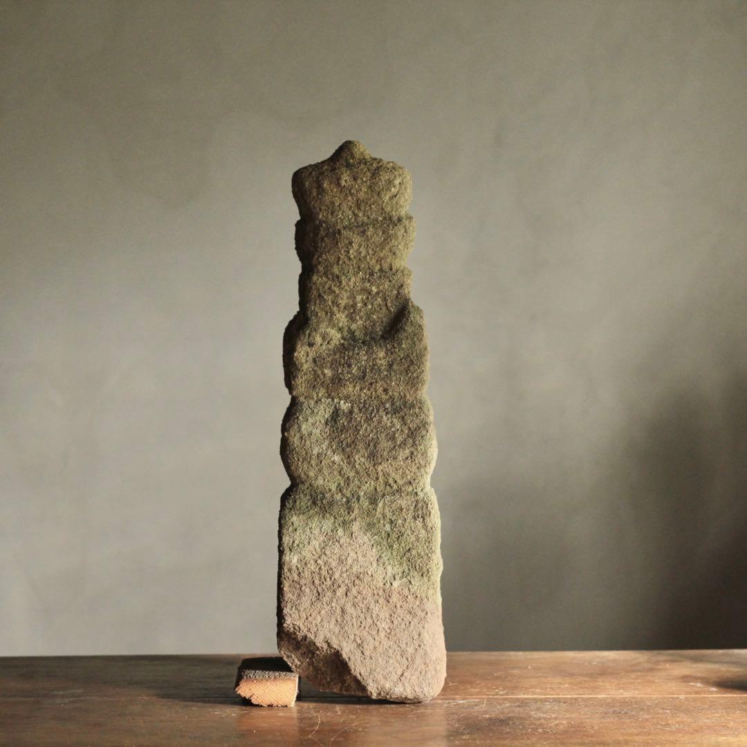 古い 一石五輪塔 古美術 仏教美術 古道具 アンティーク No.2 オブジェ