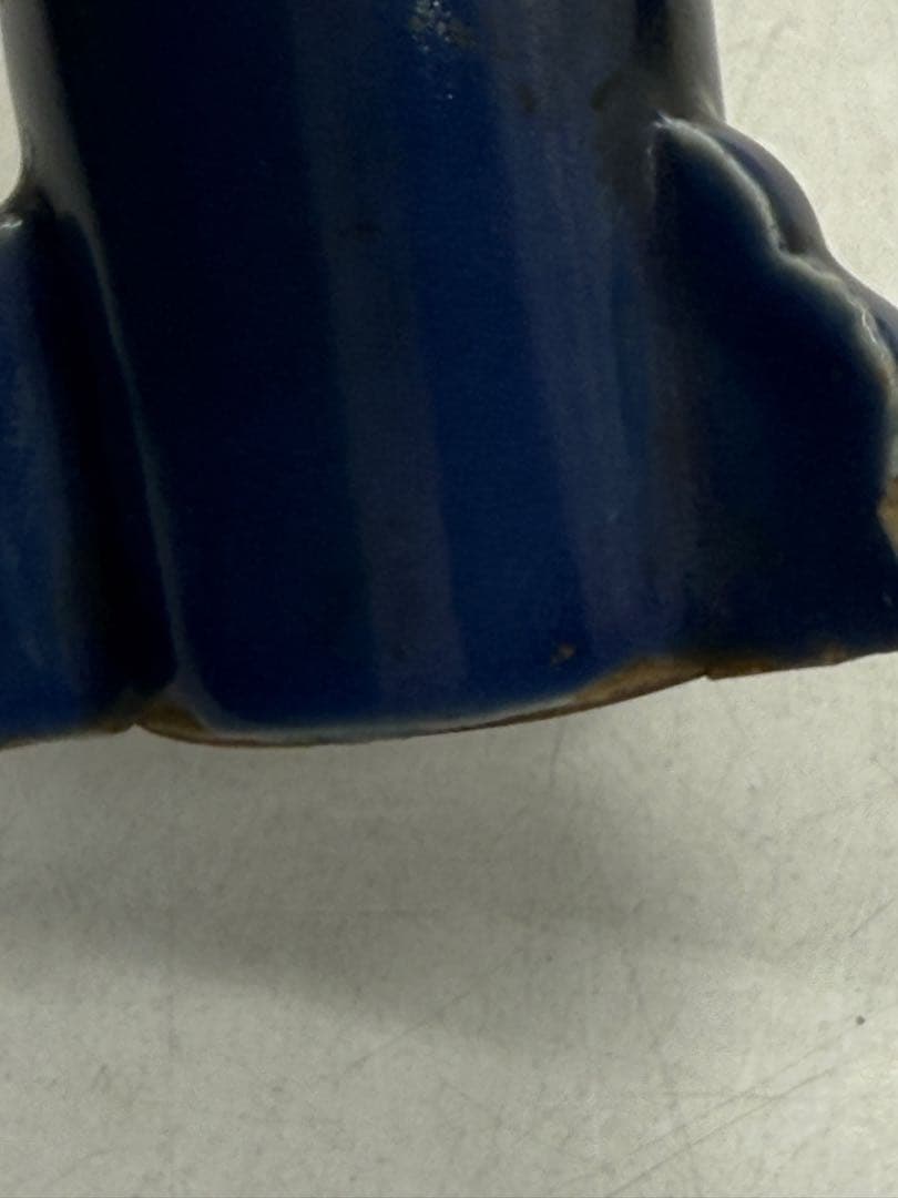 瑠璃釉　香筒　足付　霽藍　茶道具　送料込み251027