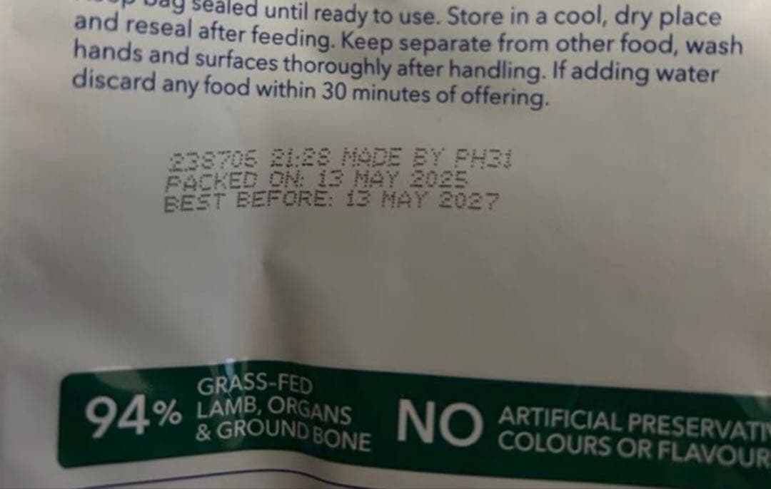 K9 Naturalフリーズドライ ドッグフード ラム・フィースト500g×2袋