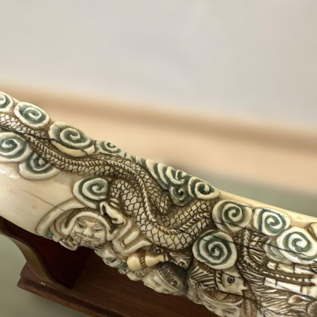 骨董 天然材質 コレクション 彫刻 浮世絵彫刻 飾り物 古美術 置物 細密細工