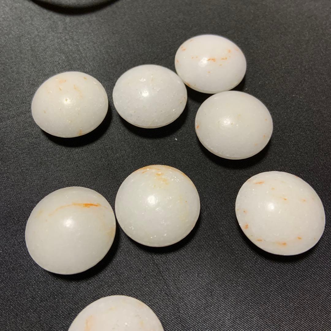 囲碁 黒白石 大理石 木製碁石入れ