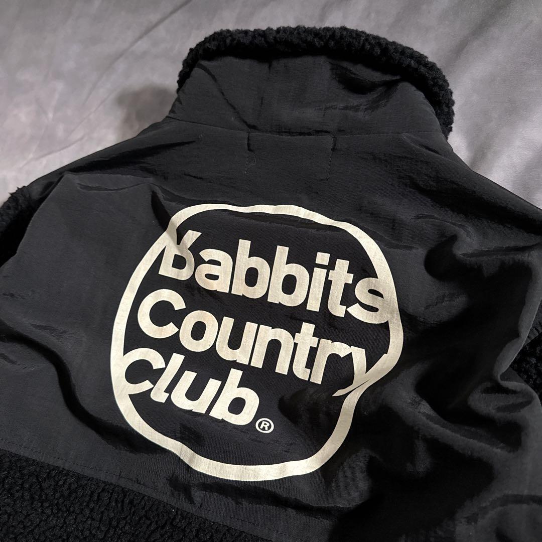 FR2 GOLF ボアフリース　刺繍ロゴ　バックプリント　切替　黒　ゴルフフェア