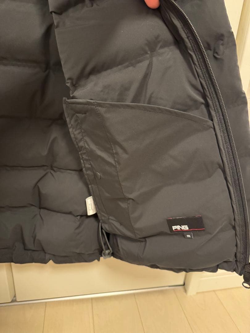 【PING APPAREL】全方向ストレッチ 2WAY中綿ブルゾン ブラック M
