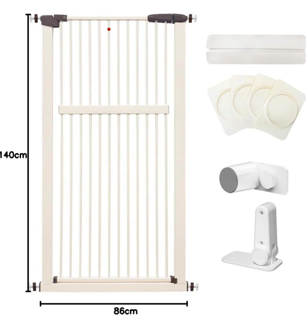 【東京都内限定】 ペット用ゲート ホワイト 76.5-86cm x 140cm