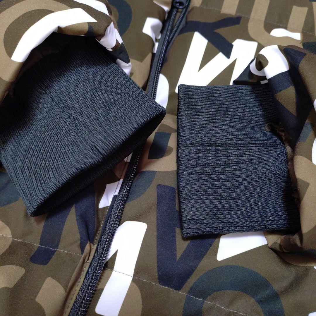 ジャックバニー 中綿ジャケット カーキ×白 英字総柄 シリコンワッペン サイズ5