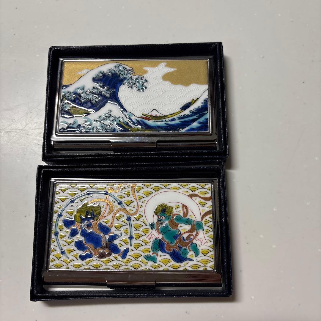 金沢華手毬と九谷焼名刺入れ