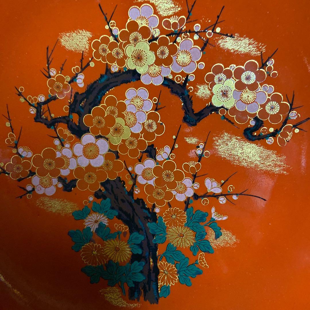 蔵出し！昭和レトロ【　飾り皿・花入・灰皿・皿立て・松梅菊　】金彩4点セット