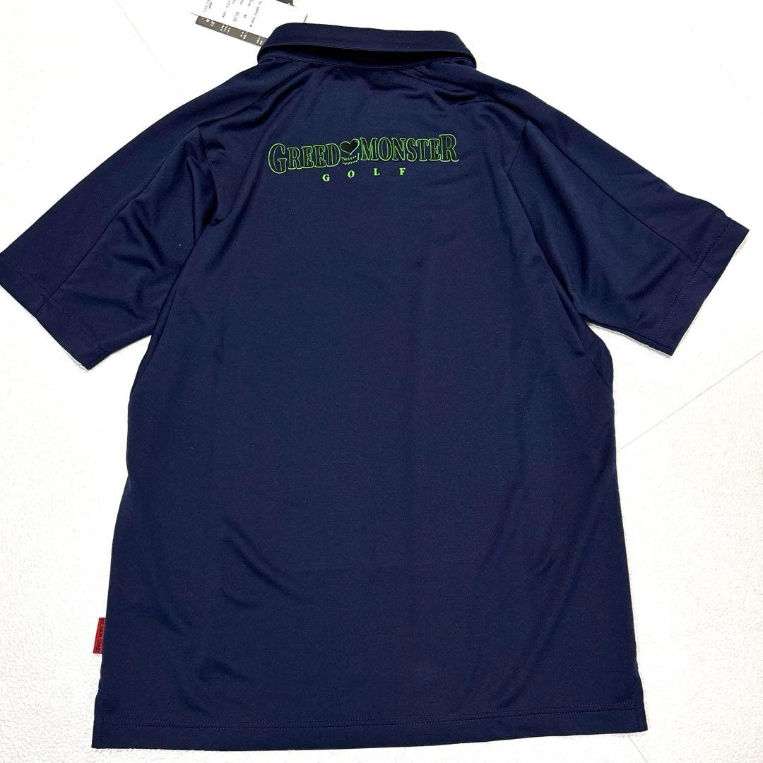 【新品タグ付/メンズM】GREED MONSTER　ポロシャツ　ゴルフウェア　紺