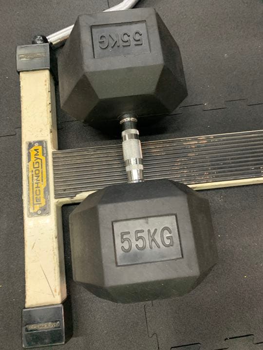 ヘックス  ラバーダンベル　55kg2個