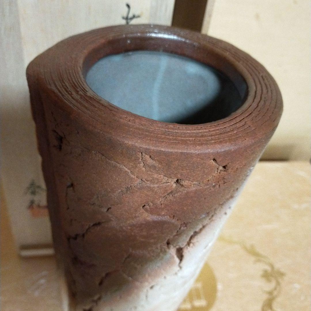 時松泰礼作　萩化粧花器