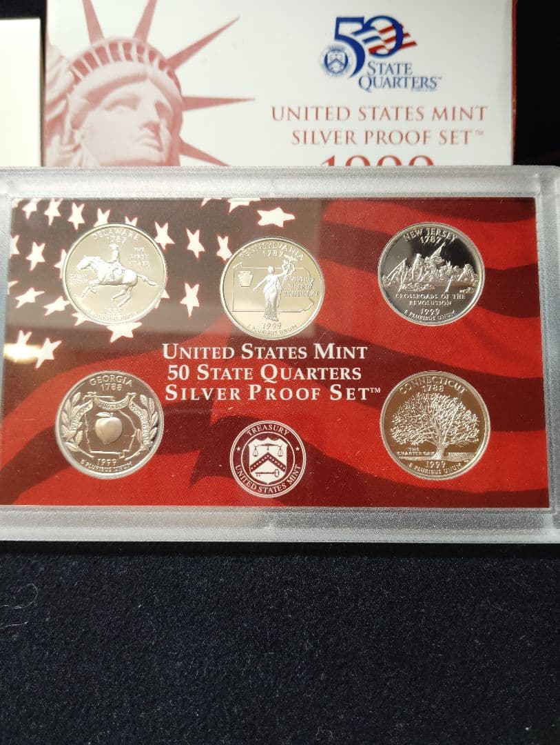 1999年 アメリカ 50州記念銀貨 シルバープルーフセット