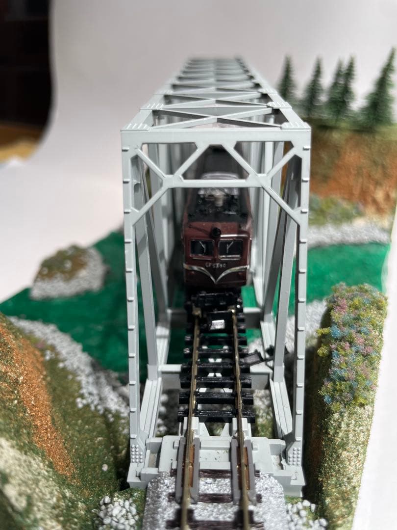 Nゲージ トラス橋ミニジオラマ　EF58機関車付き