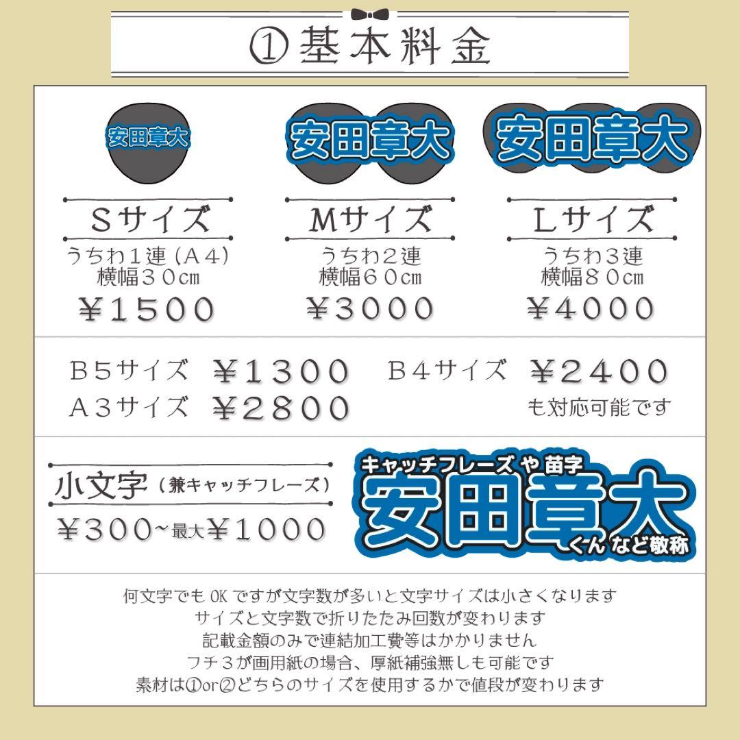 【オーダー受付中♡】連結文字 折りたたみパネル オーダー B 団扇屋さん