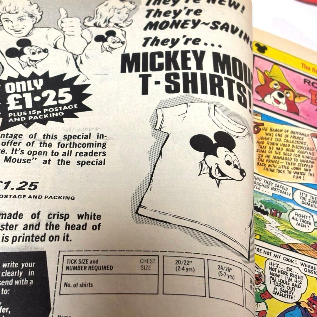 【B品】３７．ディズニー ミッキーマウス ビンテージ コミック 紙もの 海外紙物