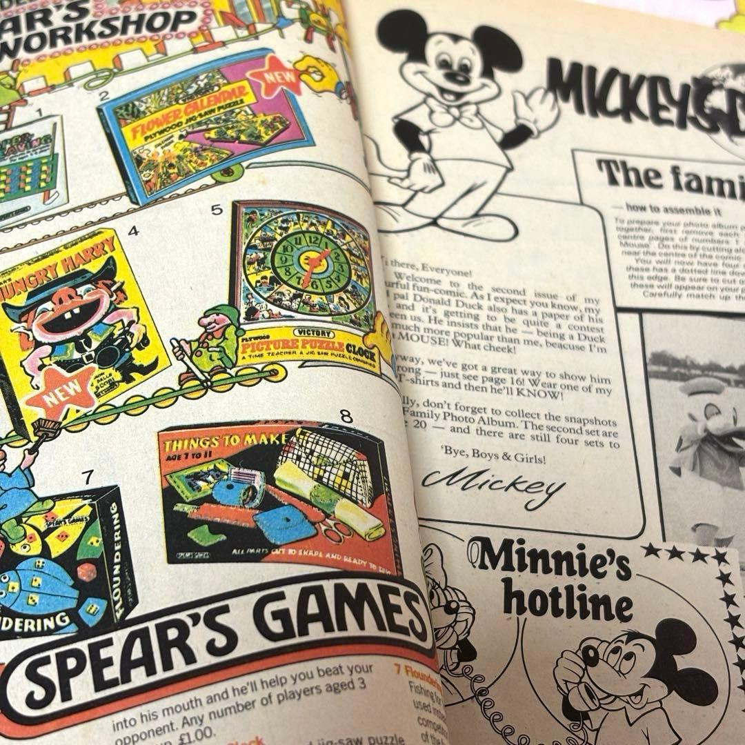 【B品】３７．ディズニー ミッキーマウス ビンテージ コミック 紙もの 海外紙物