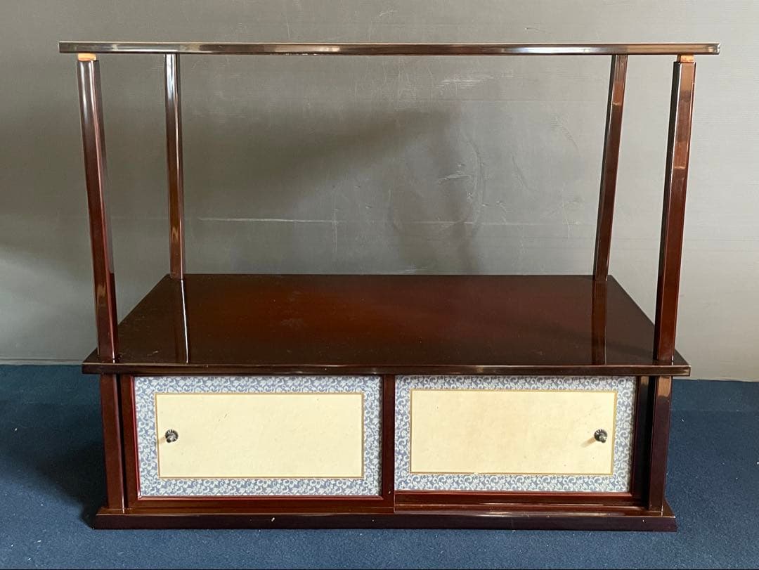 「母」 春慶塗 紹鴎棚 組立式 茶道具 共箱 （901F③）