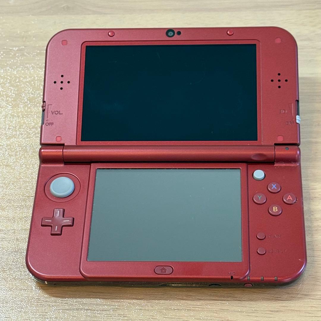 7-143【美品】Newニンテンドー3DS LL メタリックレッド 下IPS