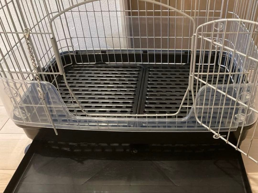 【マルカン クリアケージ Sサイズ 】ウサギ　チンチラ　フェレット　キャスター付