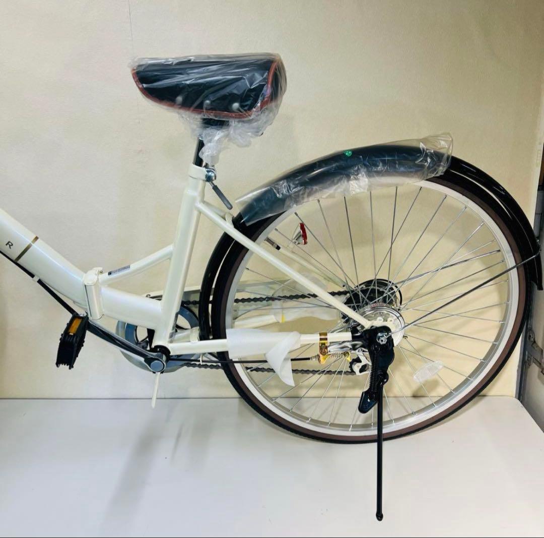 ミムゴ ROVER シティ 26インチ 折り畳み自転車 バニラホワイト