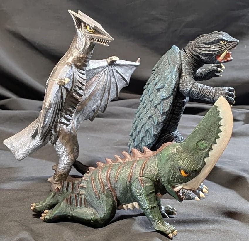 昭和ガメラ＆ギロン＆宇宙ギャオス（エクスプラス）ソフビフィギュア３体セット