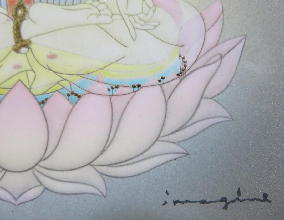 ぐり　草場一壽　「大調和」（仮題）　ダライ・ラマ　陶彩画　原画